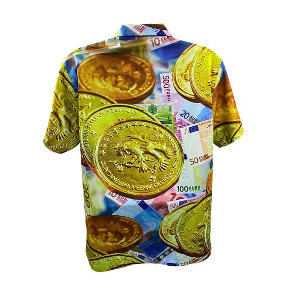 Brooklyn State button up shirt size XL European Money AOP great details - Picture 2 of 10